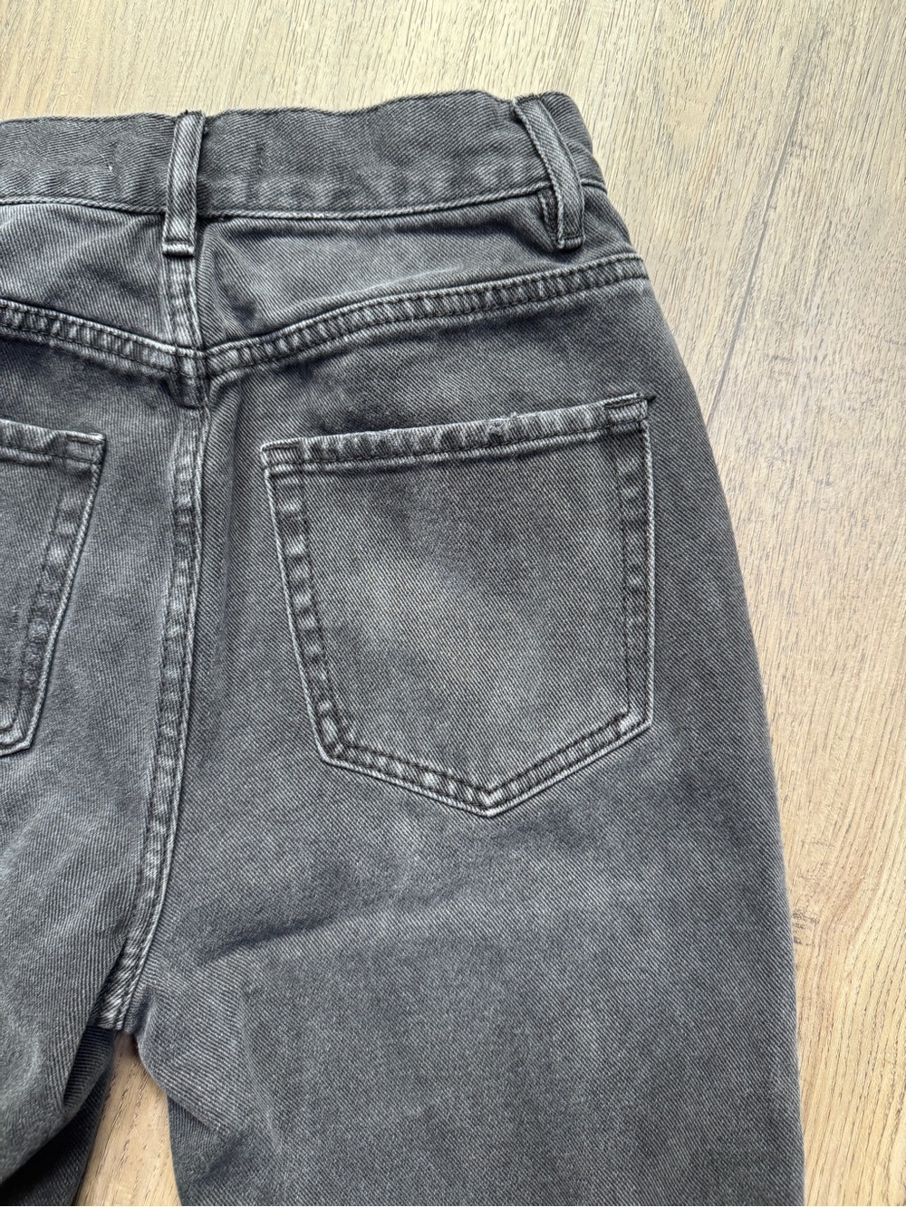 PACSUN Black Denim High Rise Straight Jeans - Distressed - Size 24 - Picture 12 of 13